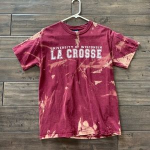 UW LA CROSSE BLEACH-DYED T-SHIRT